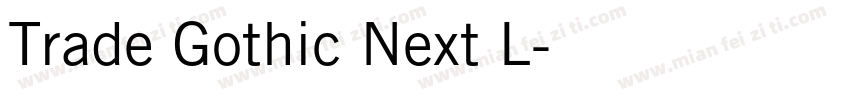 Trade Gothic Next L字体转换